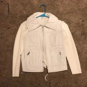 White leather jacket in new condition